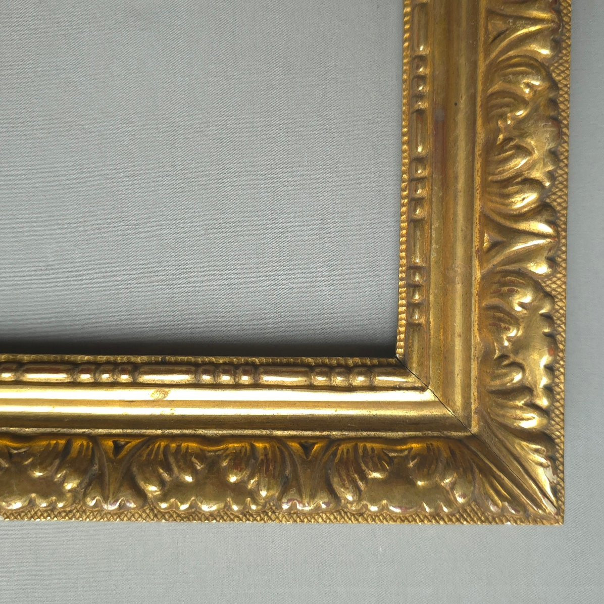Small 20th Century Louis XIV Style Gilded Frame Rabbet: 11.5 X 14.5 Cm-photo-2