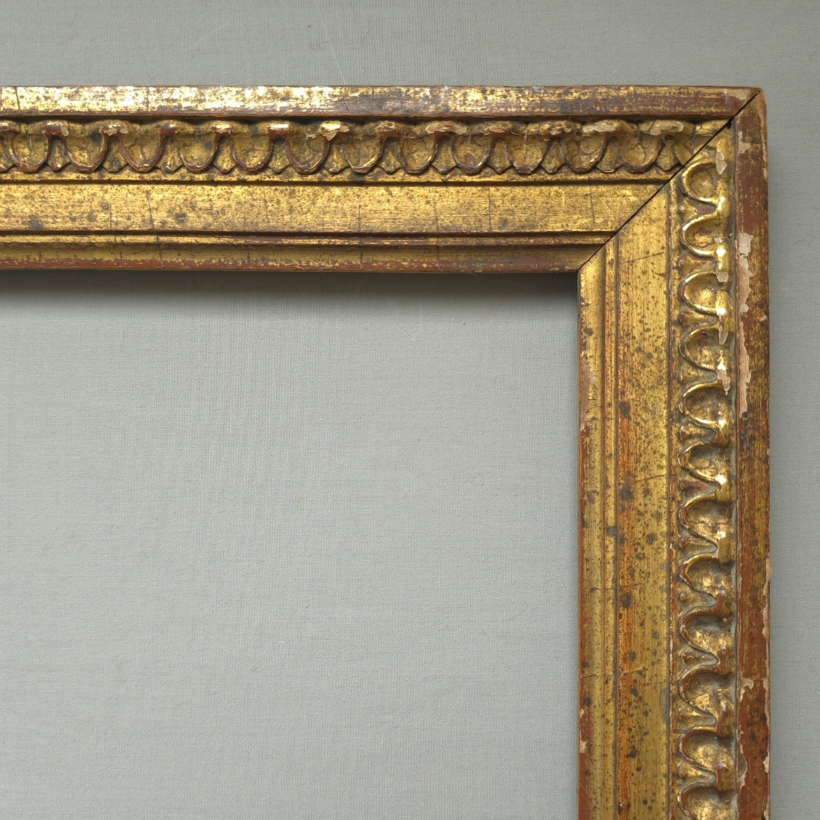 Cadre style Louis XVI époque fin XIXe feuillure : 37,8 x 29 cm-photo-3