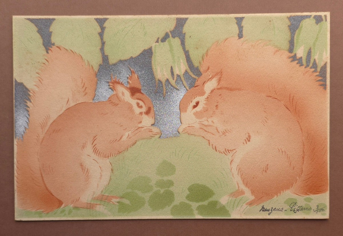 Manzana Pissarro Squirrels Stencil Numbered 8/100