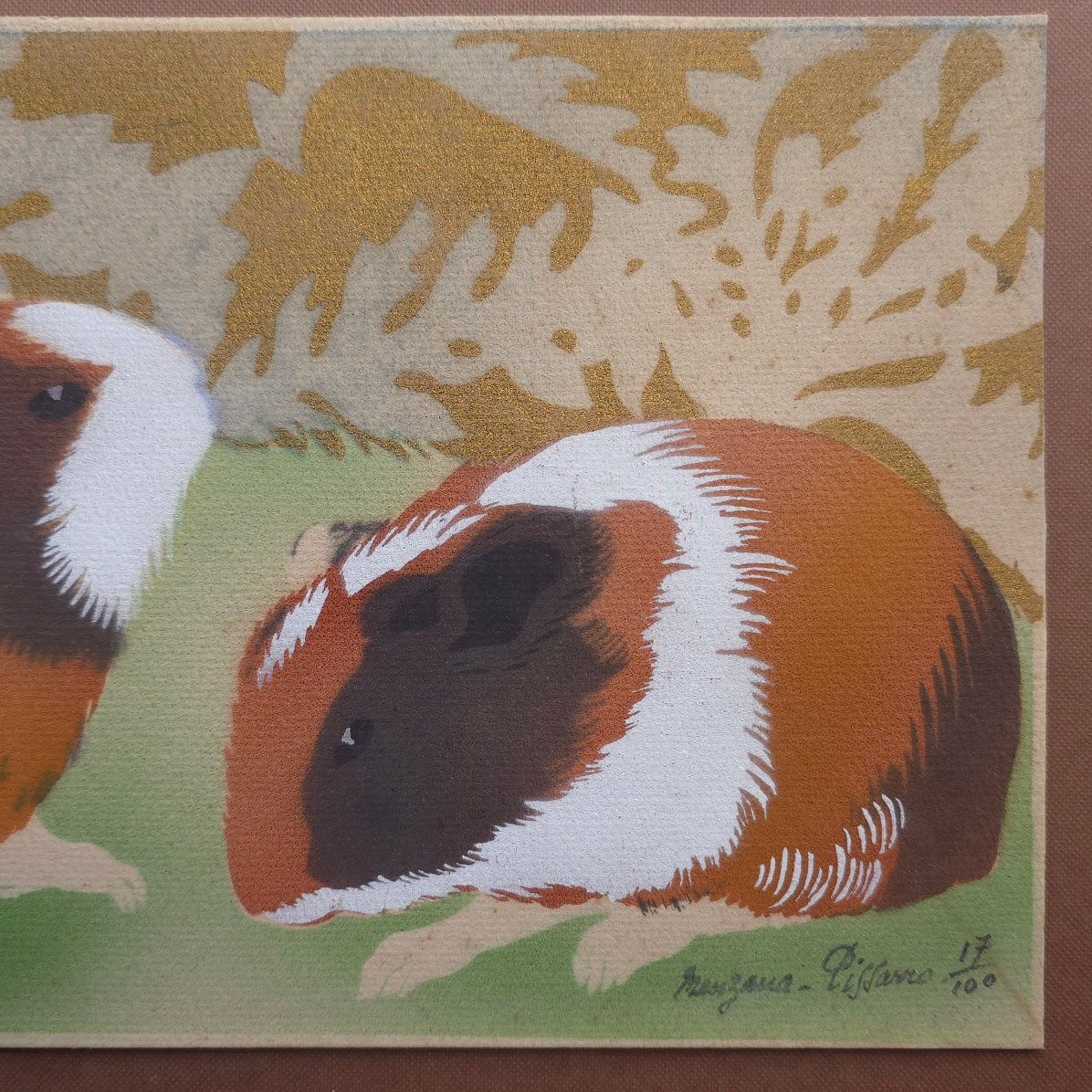 Manzana Pissarro Hamsters pochoir numéroté 17/100-photo-3