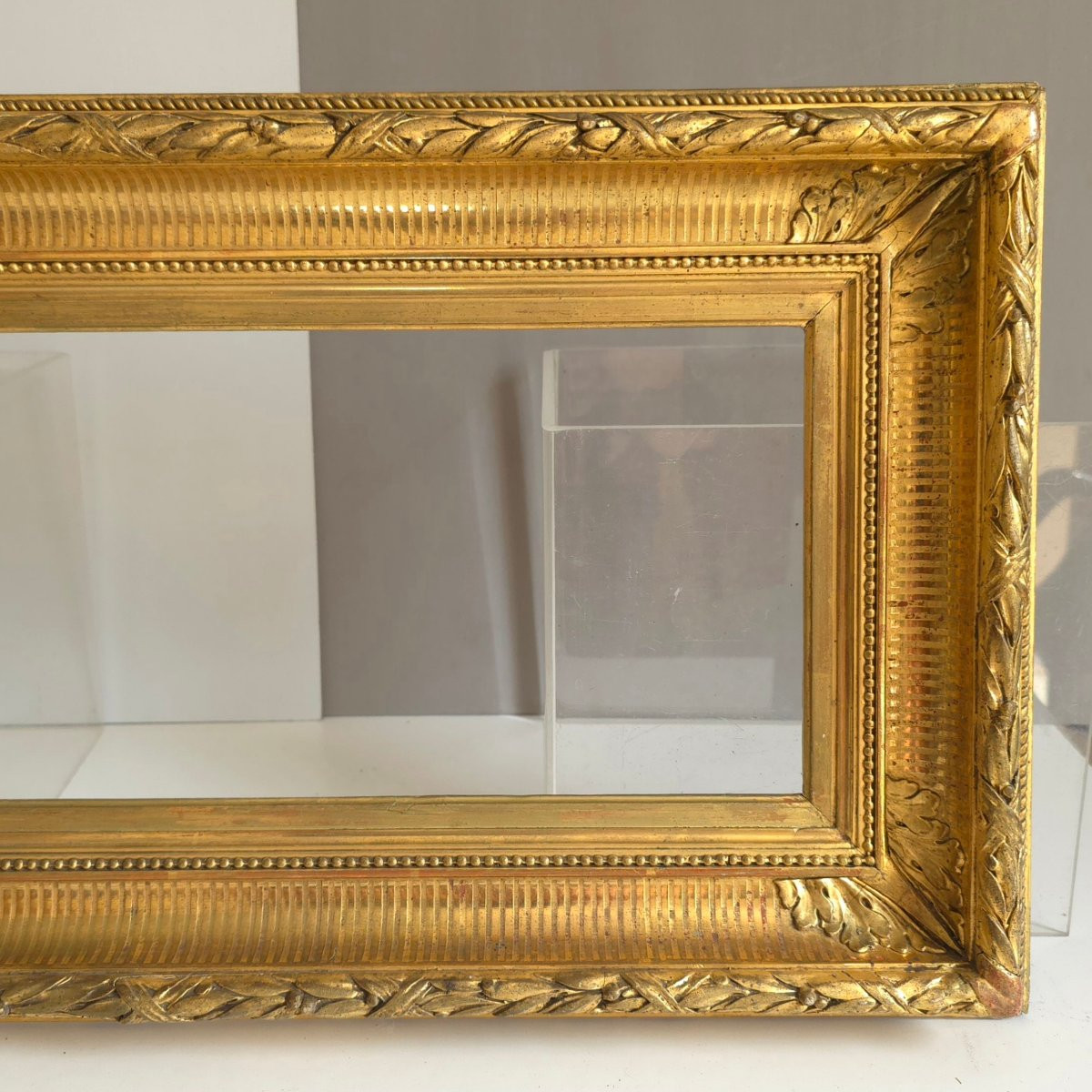 19th-century Canal Frame With Rebate: 47 X 18 Cm-photo-3