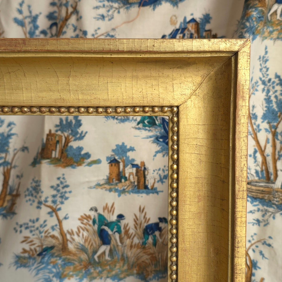 Gilded Frame, Late 18th Century: 27 X 25 Cm-photo-3