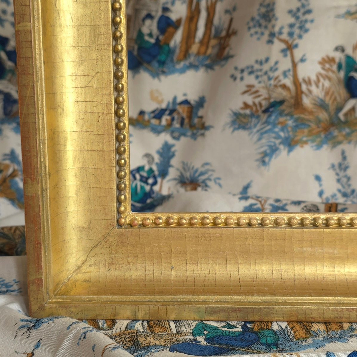Gilded Frame, Late 18th Century: 27 X 25 Cm-photo-4