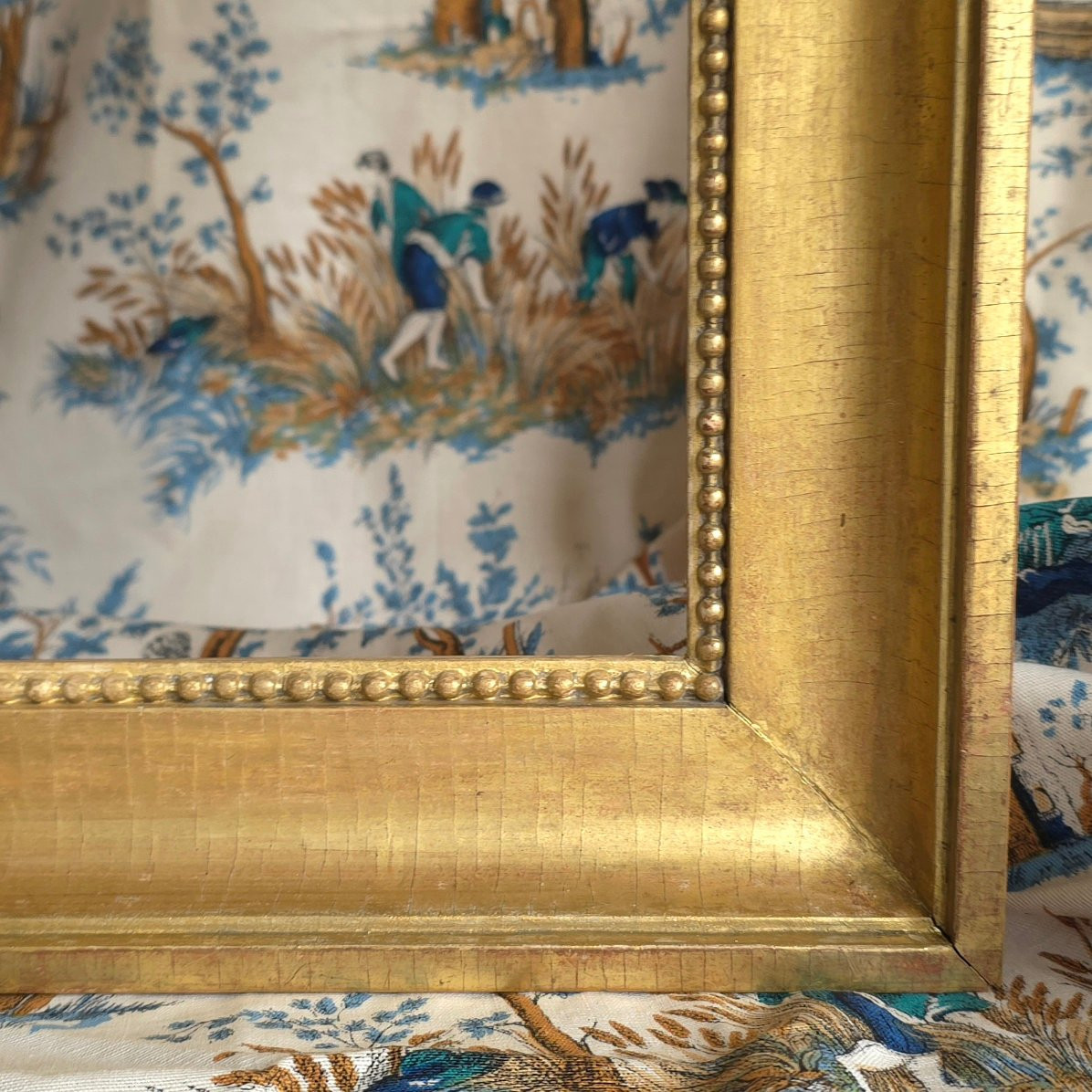 Gilded Frame, Late 18th Century: 27 X 25 Cm-photo-1