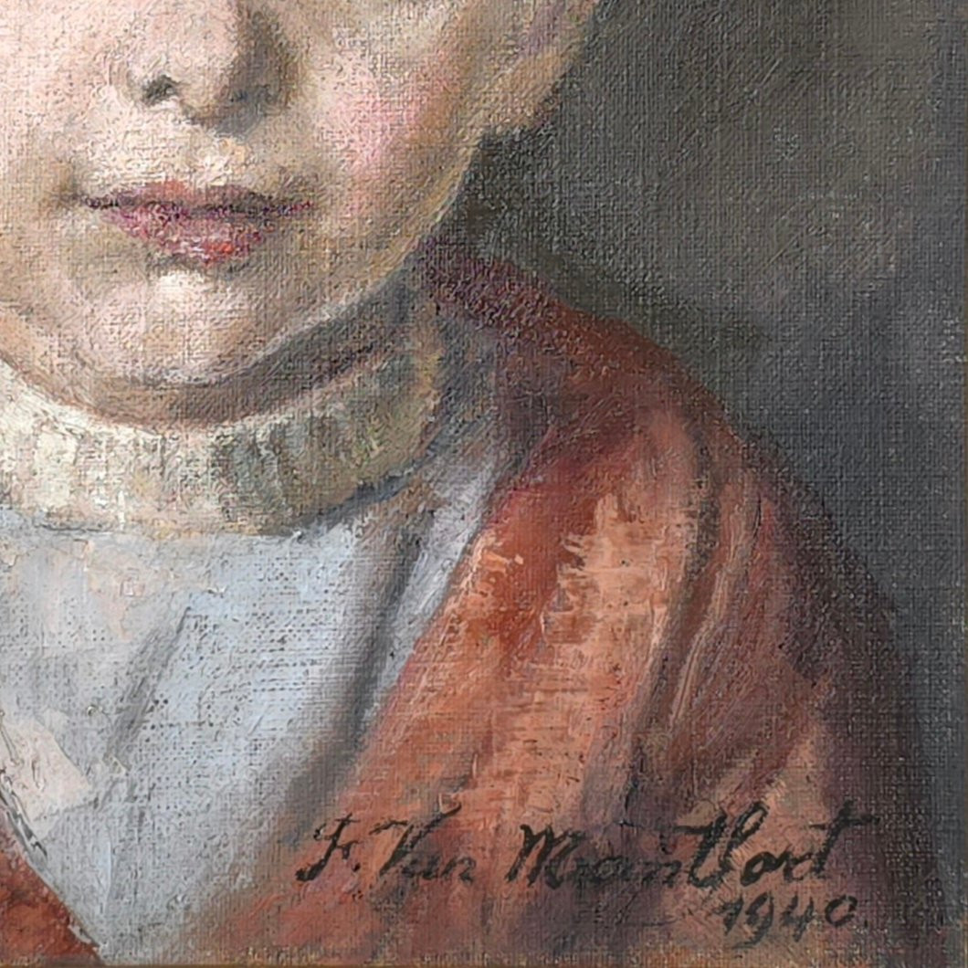 Franz Van Montfort (1889-1980) Portrait Of A Boy 1940-photo-3