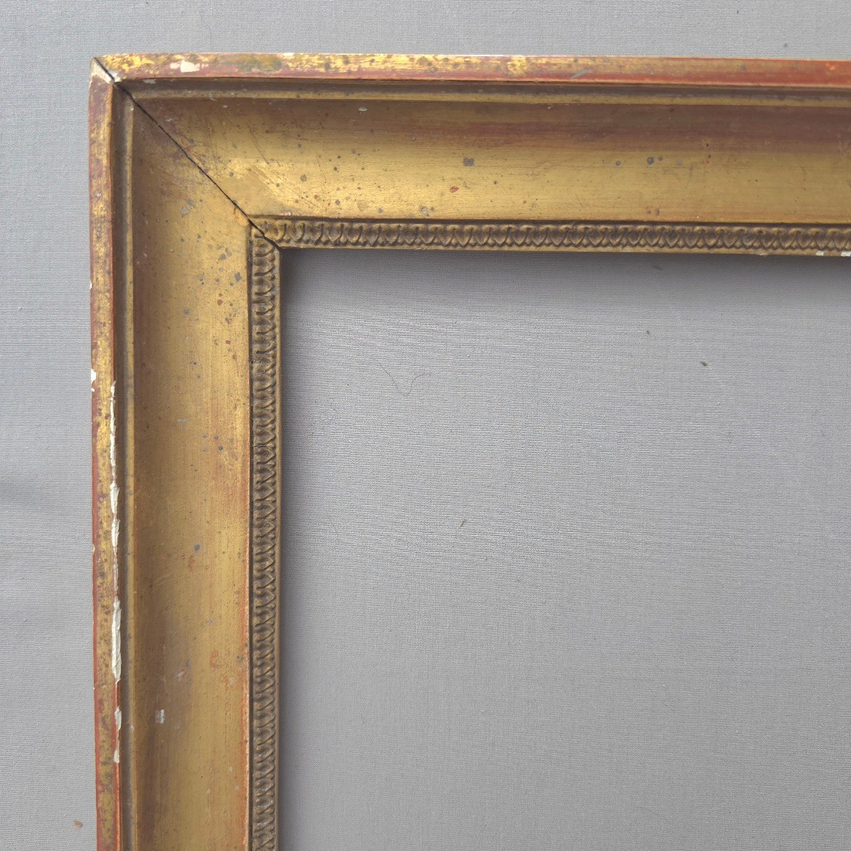 Cadre bois doré début  XIXe feuillure : 31,5 x 25,5 cm-photo-2