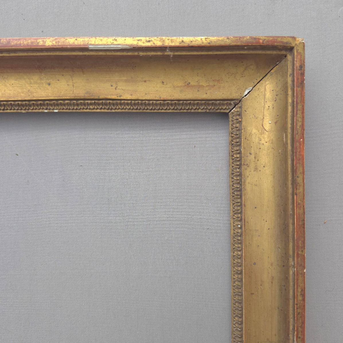 Cadre bois doré début  XIXe feuillure : 31,5 x 25,5 cm-photo-3