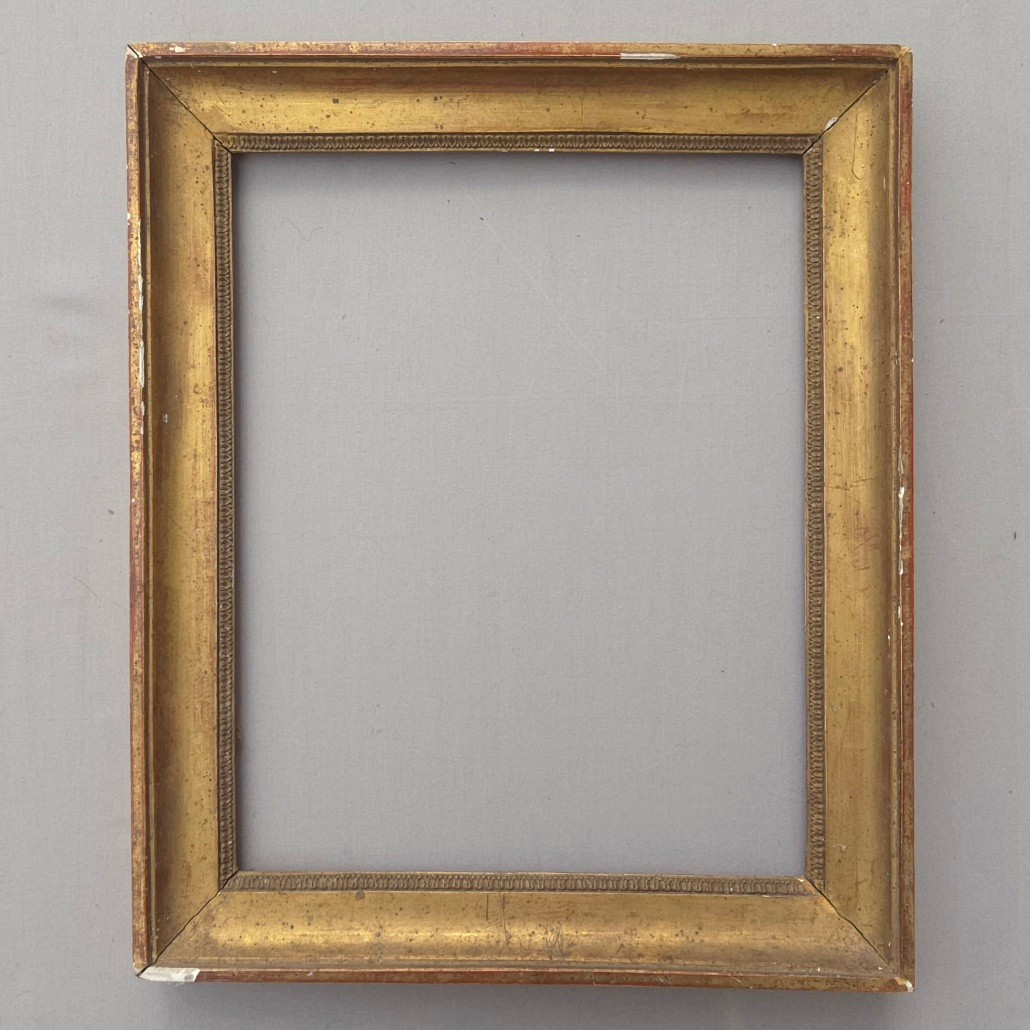 Cadre bois doré début  XIXe feuillure : 31,5 x 25,5 cm