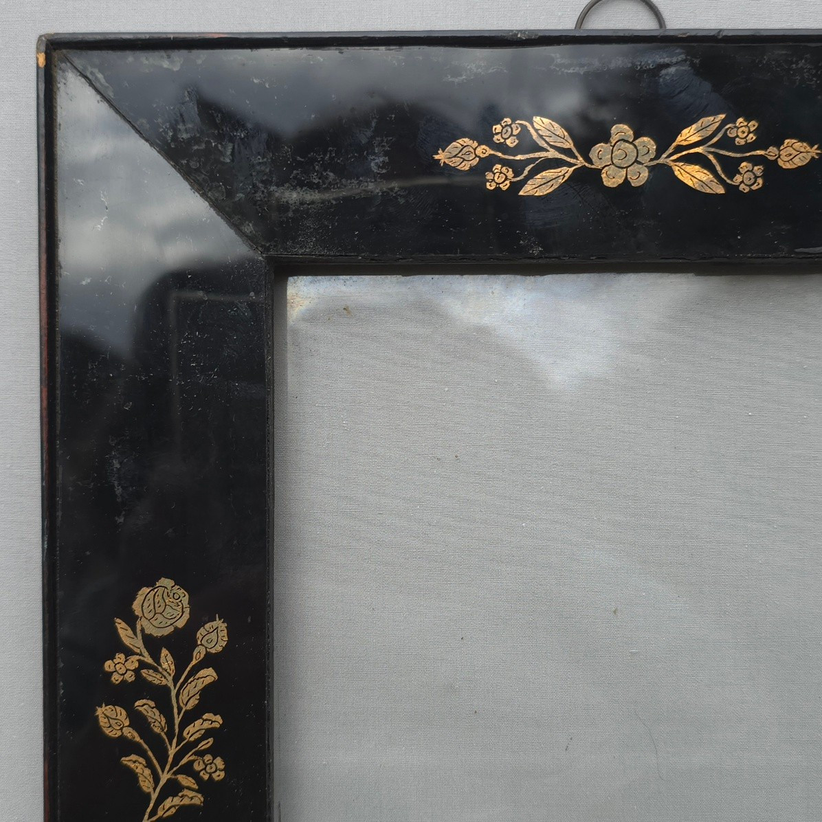 Pair Of Small 19th-century Frames In Eglomised Glass: 18.5 X 15 Cm-photo-4