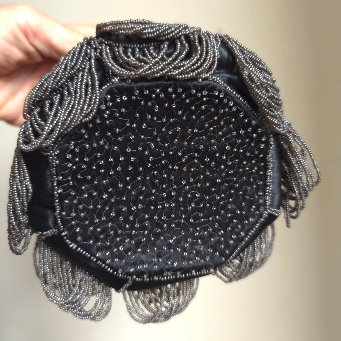 Pearl Bag Aumônière Couture Made In France 20th Century-photo-4