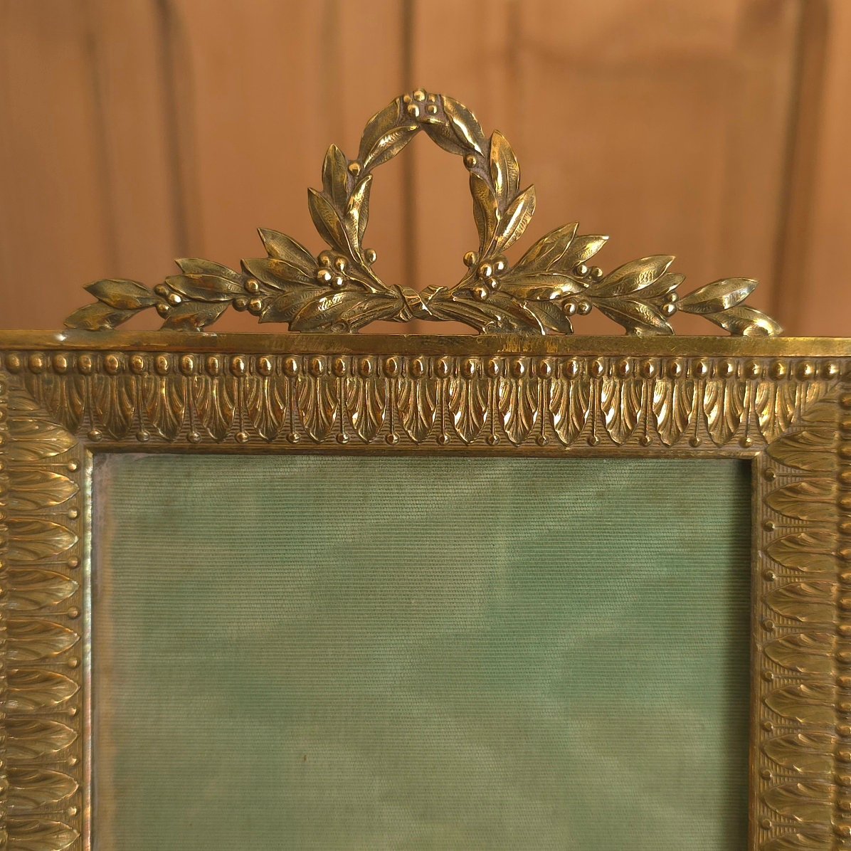 Paire cadres photo  couronne laurier bronze 1900-photo-3