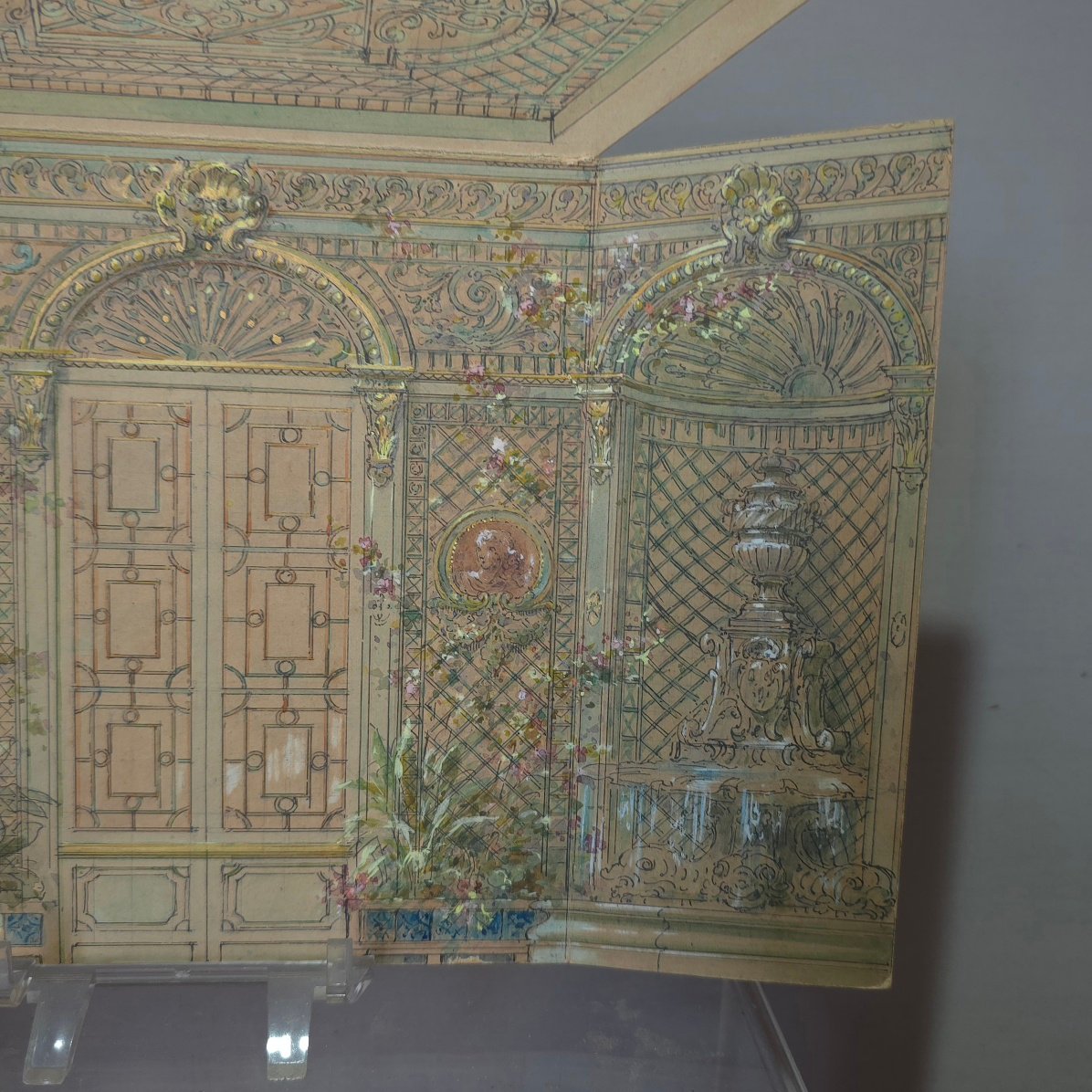 Vicor Duvignaud Maquette décor casino Saint Valéry en Caux 1897 aquarelle-photo-4