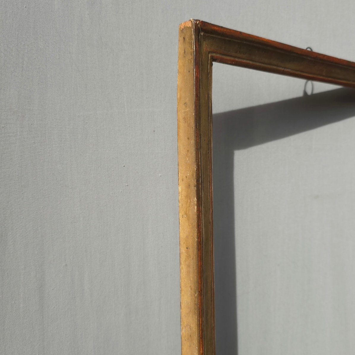 Early 19th-century Gilded Wood Frame With A Rebate: 33 X 25.5 Cm-photo-3