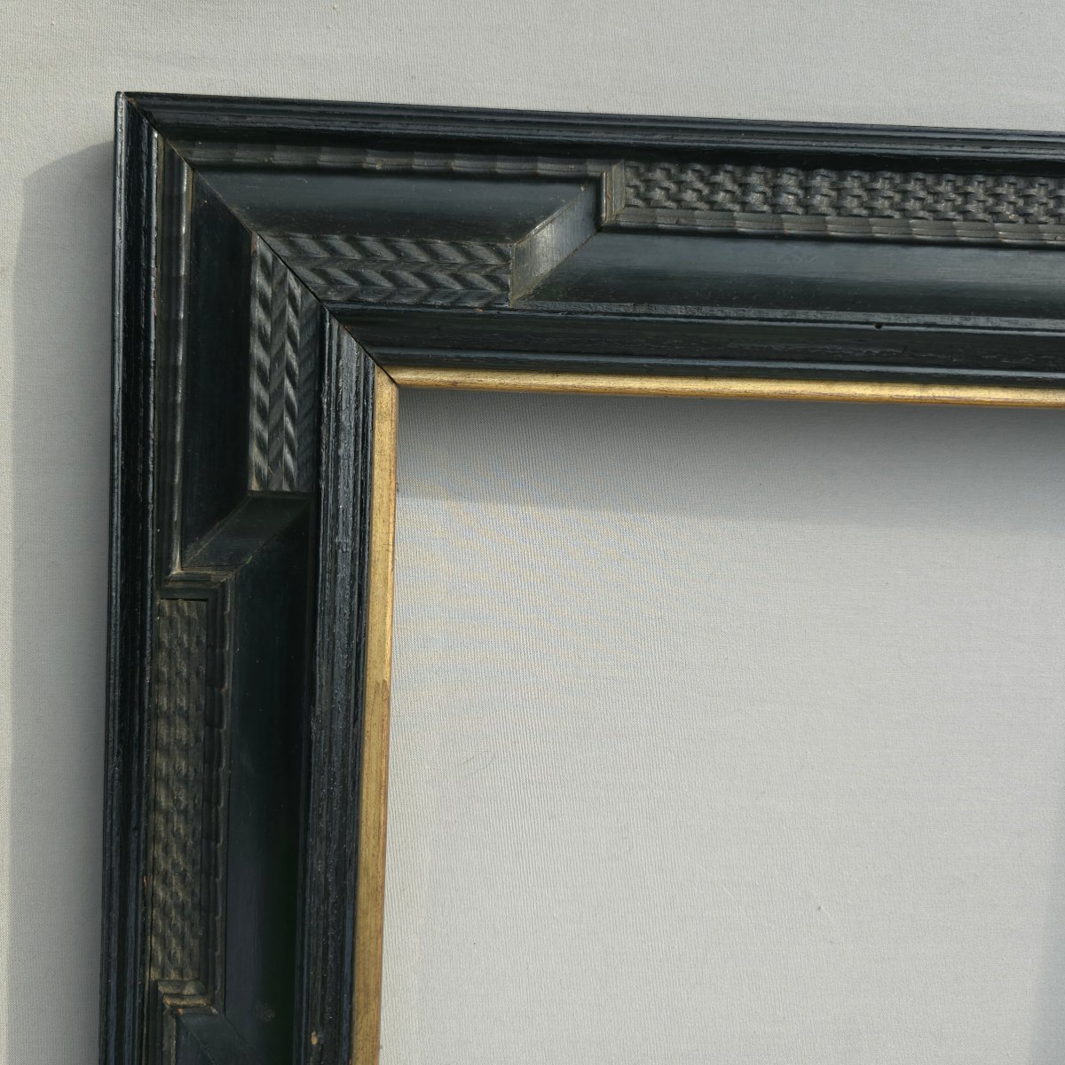 Holland Frame, First Half Of The 20th Century, Ebonized Wood. Rebate: 25 X 20 Cm. Sight Siz-photo-2