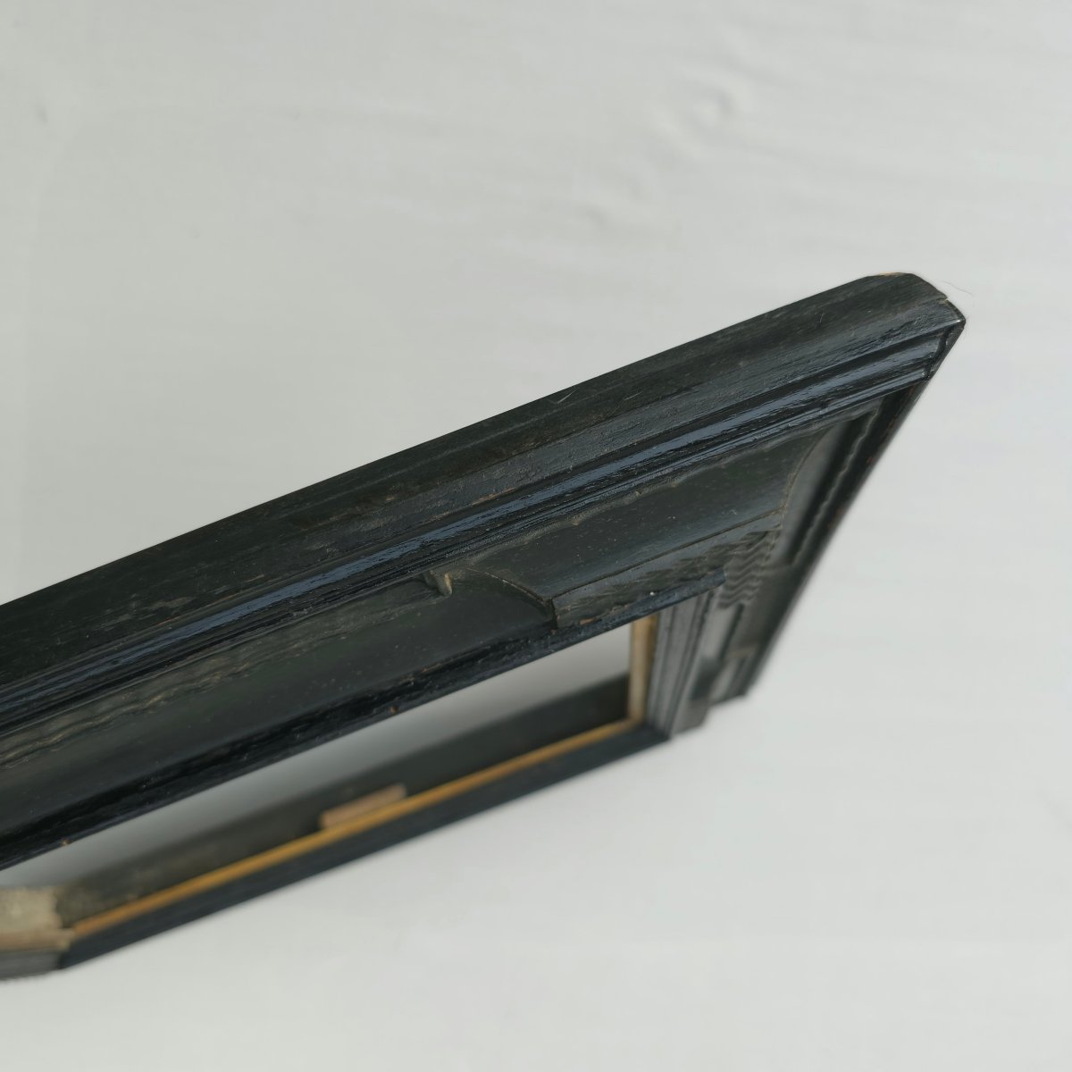 Holland Frame, First Half Of The 20th Century, Ebonized Wood. Rebate: 25 X 20 Cm. Sight Siz-photo-1