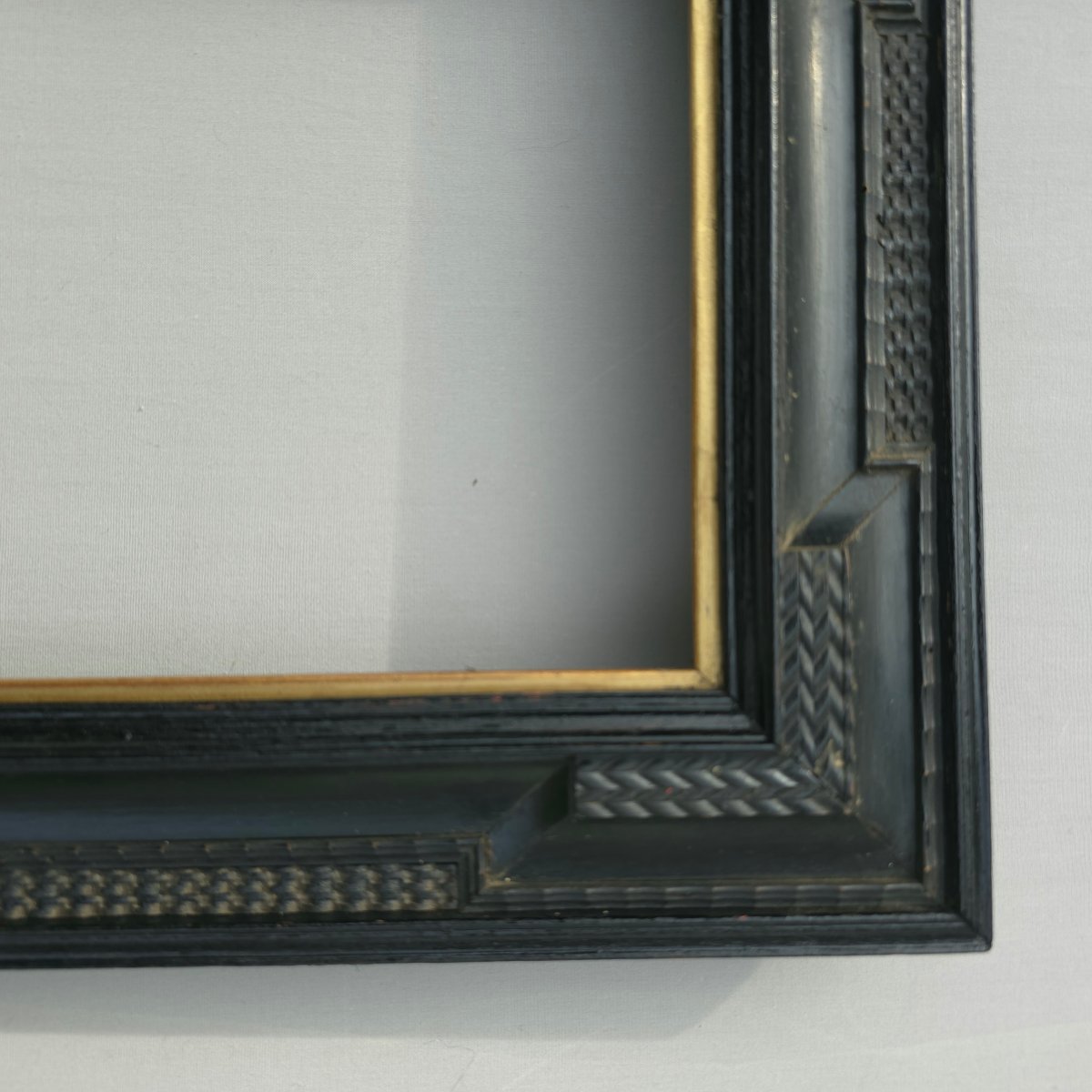Holland Frame, First Half Of The 20th Century, Ebonized Wood. Rebate: 25 X 20 Cm. Sight Siz-photo-3
