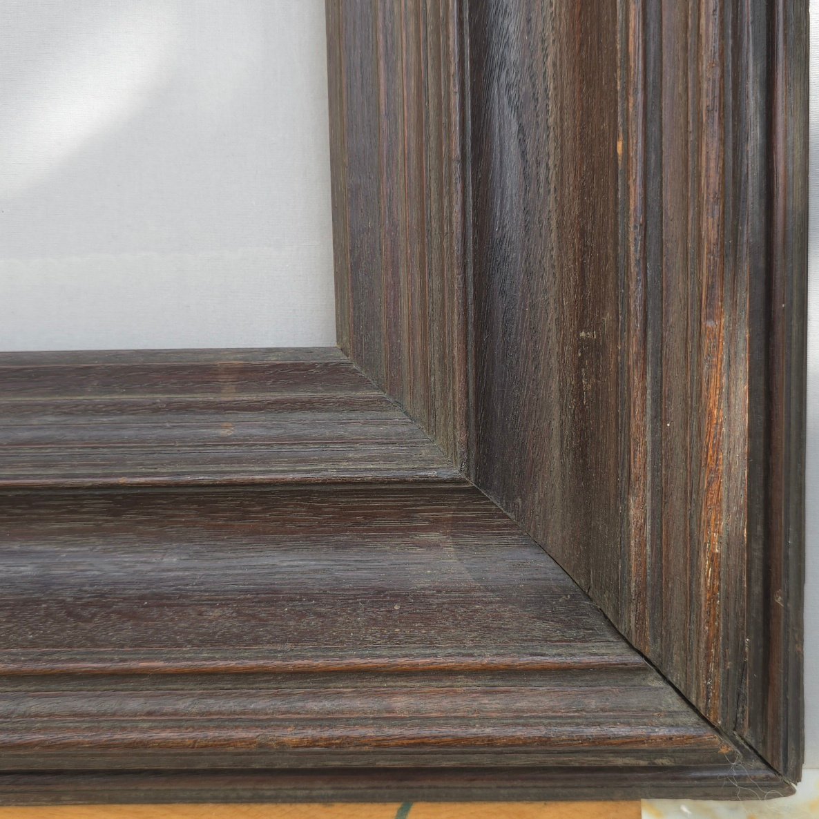 Cadre chêne début Xxe feuillure : 34,5 x 25,3 cm-photo-3