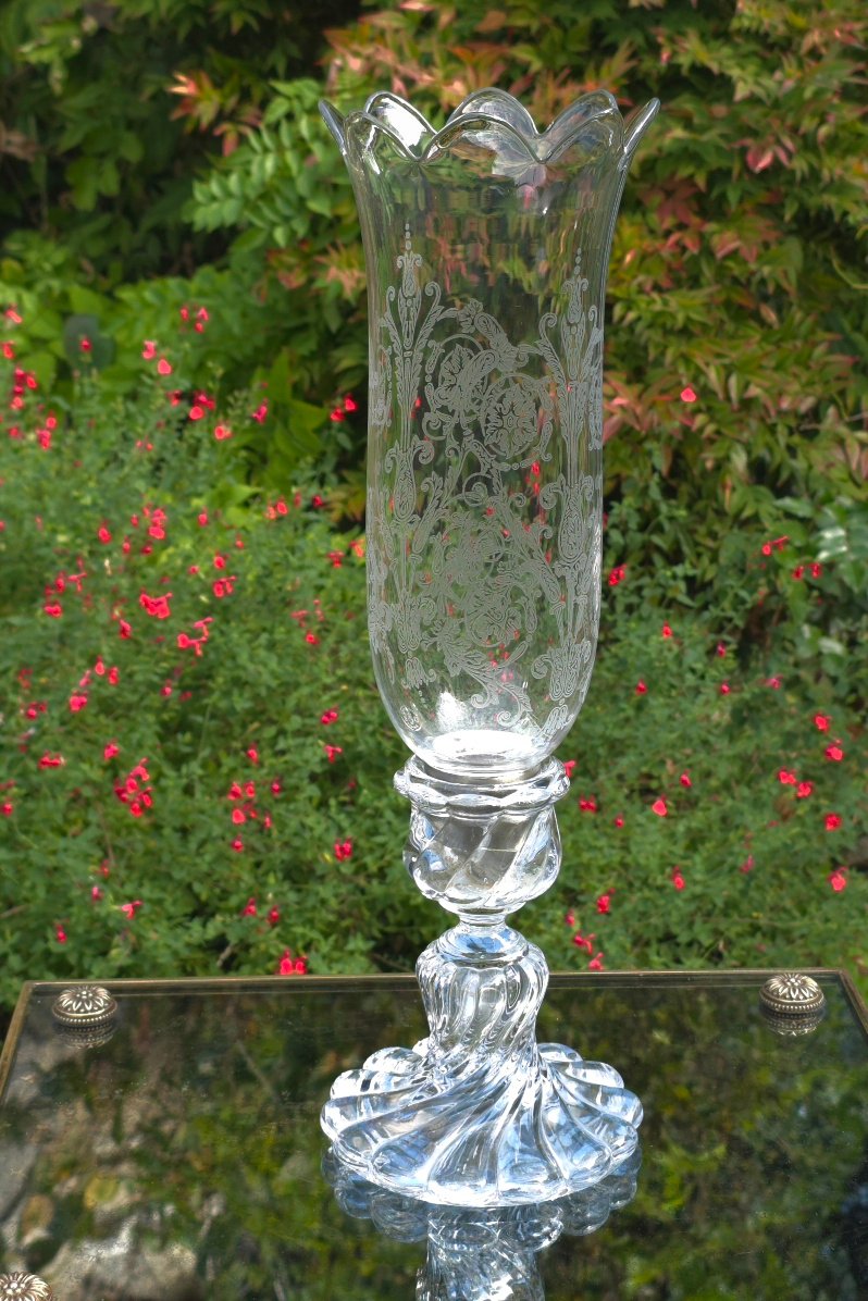 Photophore cristal Baccarat hauteur : 41 cm-photo-3