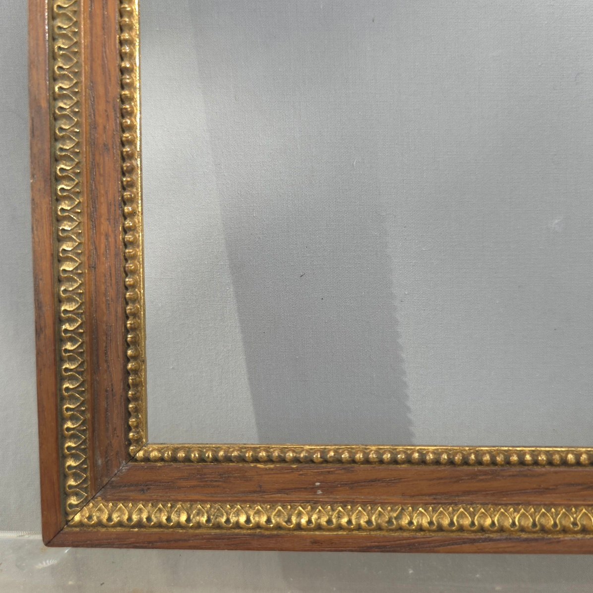 Cadre début XXe bois et stuc doré feuillure : 29,4 x 22,2 cm-photo-4