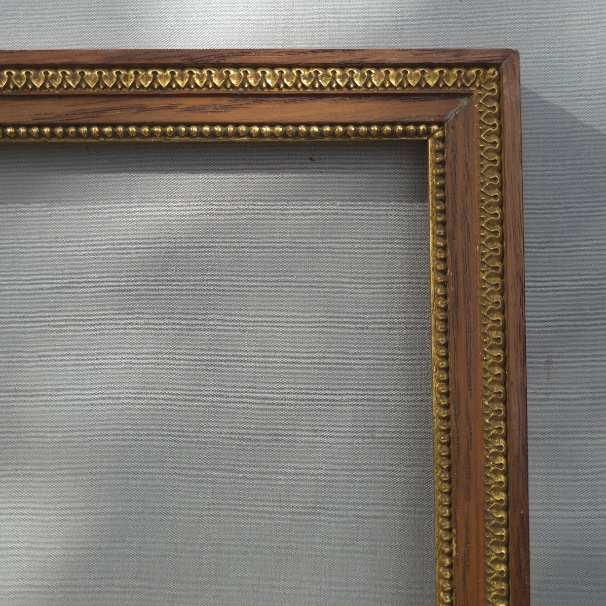 Cadre début XXe bois et stuc doré feuillure : 29,4 x 22,2 cm-photo-2