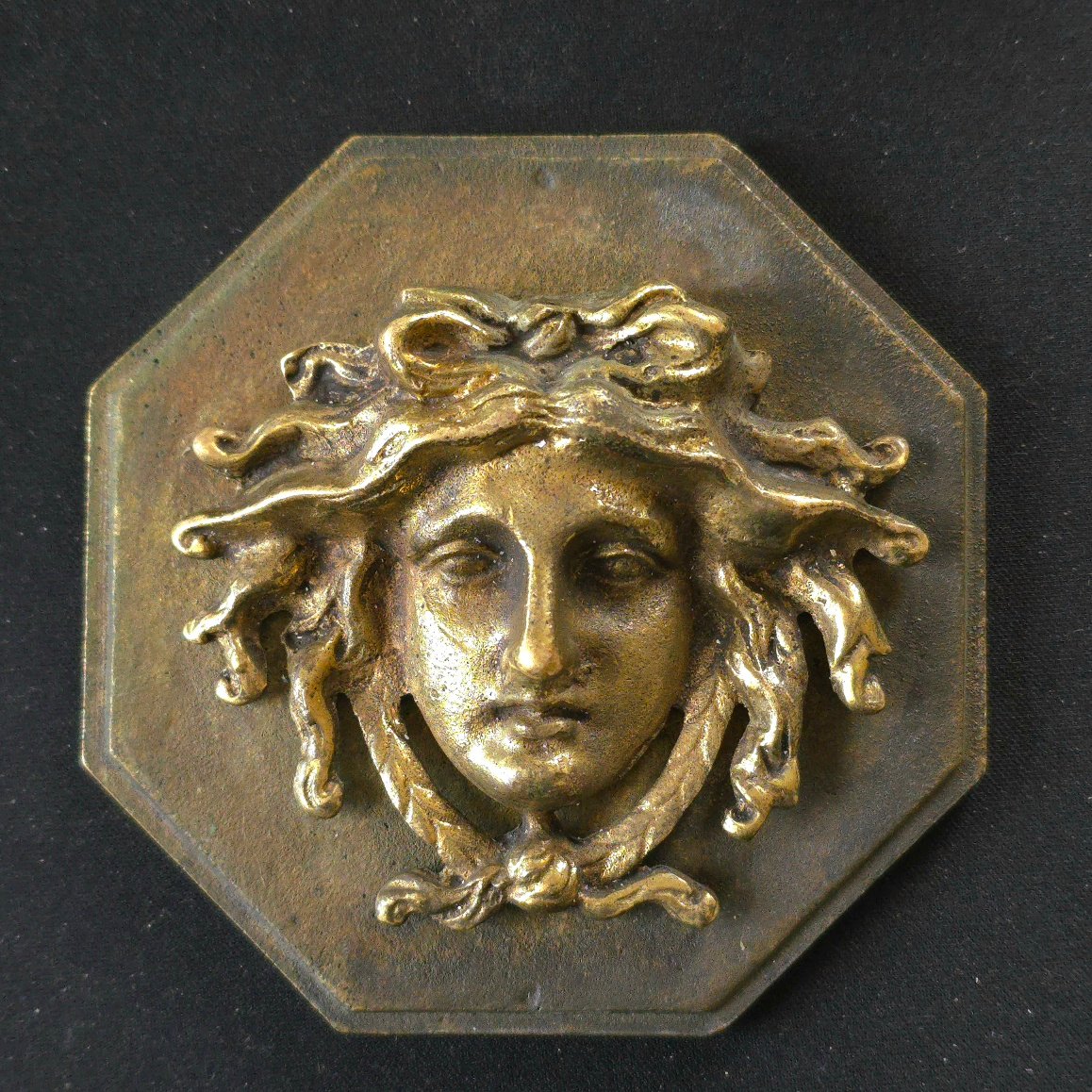 Ornamental Bronze Medusa Head, Mid-20th Century
