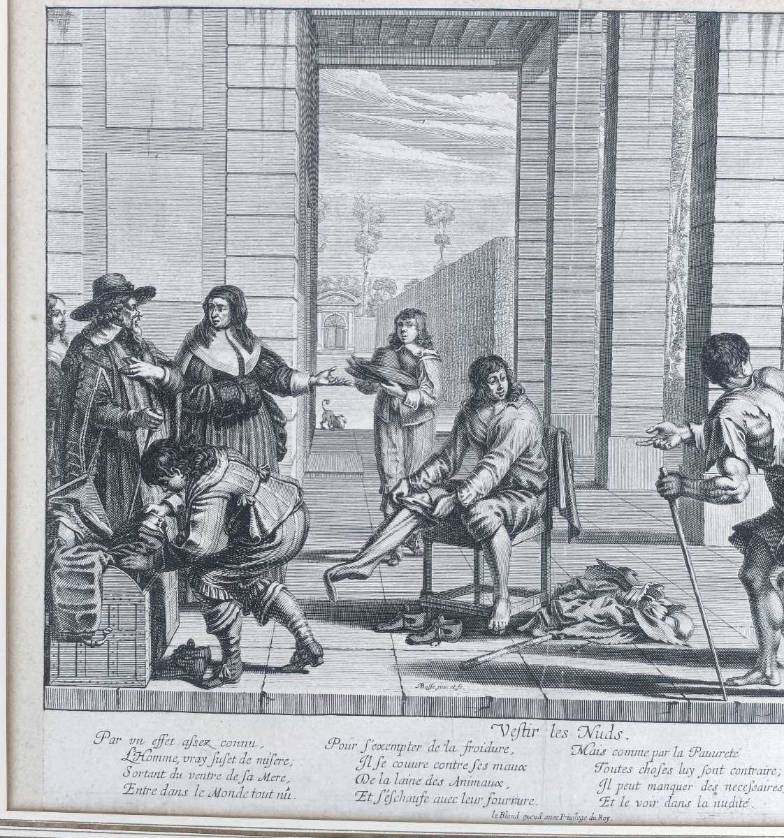 Abraham Bosse (1602-1676) Vêtir Les Nus Estampe-photo-3