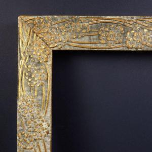 Cadre Baguette Art-Nouveau  d'époque Feuillure : 28,5 x 22,5 cm