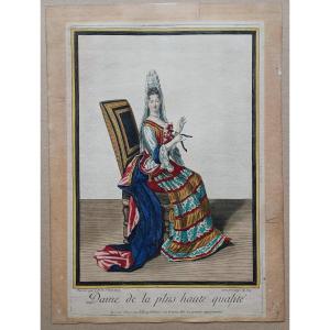 I.d.de St Jean Dame De La Plus Haute Qualité Gravure De Mode 1693