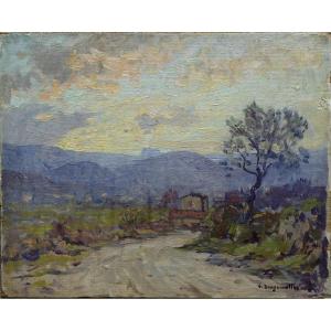 Victor BRUGAIROLLES (1869-1936) Paysage De Montagne étude Sur Panneau Signée