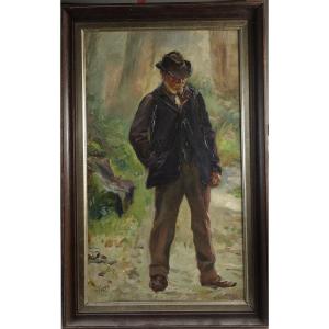 Wirth 19th-20th Century Man With Hat Post-impressionist School