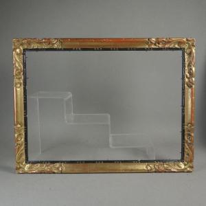 Art-deco Frame Rabbet: 35 X 25 Cm For Drawing Or Engraving