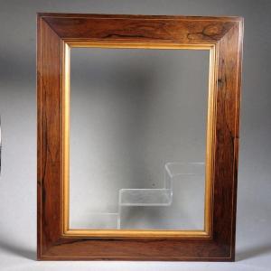 19th Century Frame Rosewood Veneer With Fillets Louis Philippe Period Rabbet: 28 X 36 Cm
