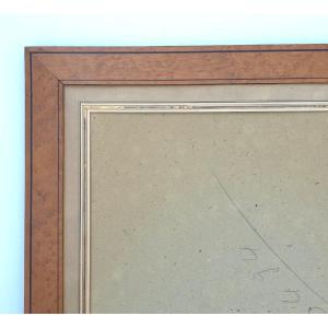 Cadre érable moucheté et filet vue passe partout : 38,7 x 44,7 cm