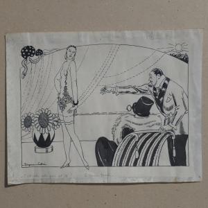Raymond Pallier (1888- 1948) La robe pour cet été dessin de presse Art_Déco