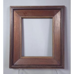 19th-century Oak Frame, Rabbet: 31 X 25 Cm. Image Size: 28.7 X 22.7 Cm. Width: 9.5 Cm. Weight: 