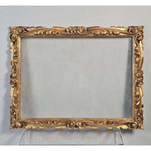 Italian-style Giltwood Frame, Early 20th Century, Rabbet: 24 X 32.5 Cm
