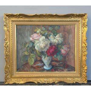 Armand Guillaumin (fils1891-1957) Bouquet de fleurs 1949 Post impressionnisme