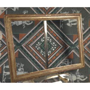 Petit cadre bois doré XVIIIe feuillure : 29 x 20,8 cm