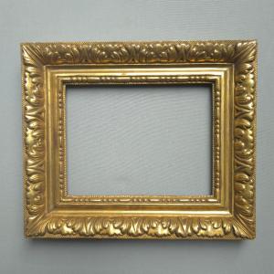 Petit cadre doré XXe style Louis XIV feuillure : 11,5 x 14,5 cm