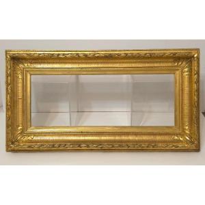Cadre â canaux XIXe feuillure : 47 x 18 cm