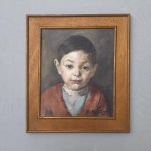 Franz Van Montfort (1889-1980) Portrait de garçon 1940