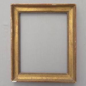 Cadre bois doré début XIXe feuillure : 31,5 x 25,5 cm