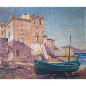 Louis-eugène Glasser (1897–1986) Saint-tropez La Ponche  On The French Riviera