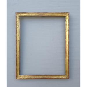 Early 19th-century Gilded Wood Frame With A Rebate: 26 X 33 Cm