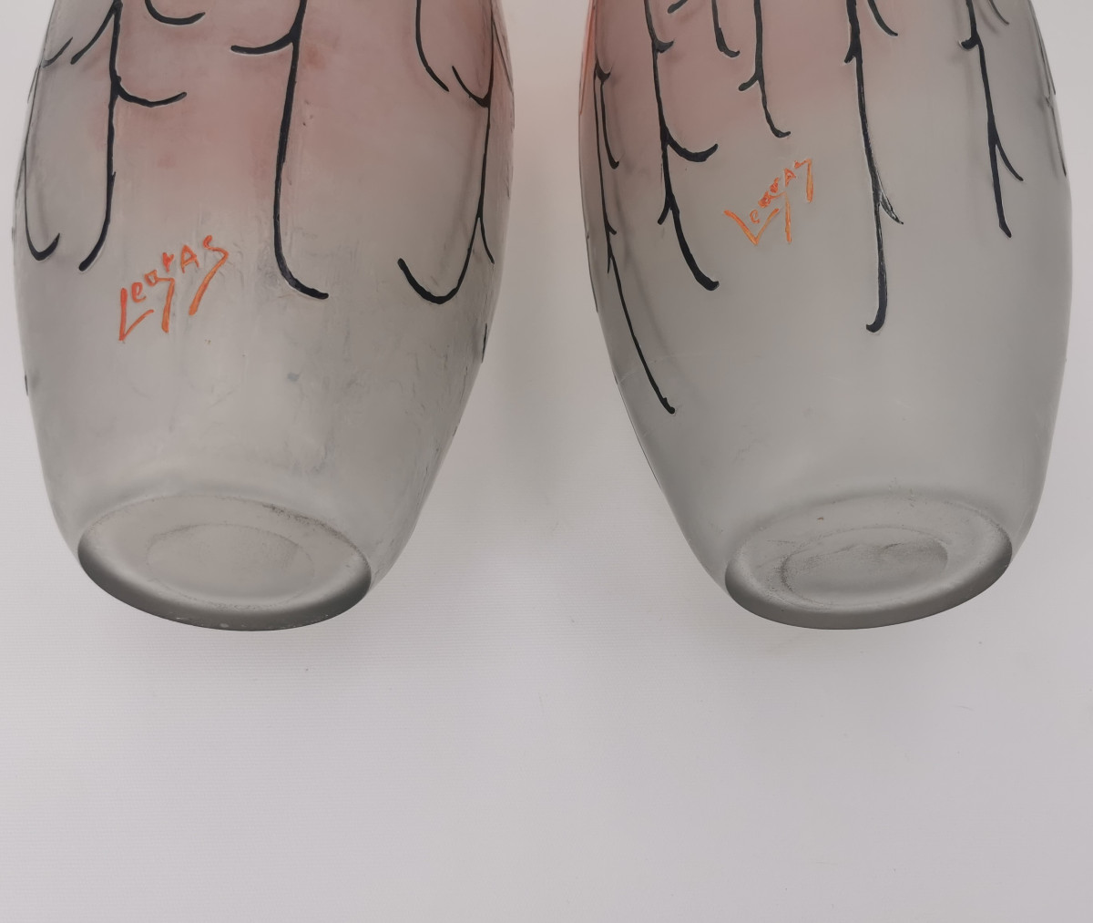 Paire de grands vases Legras de la période Art Déco-photo-4