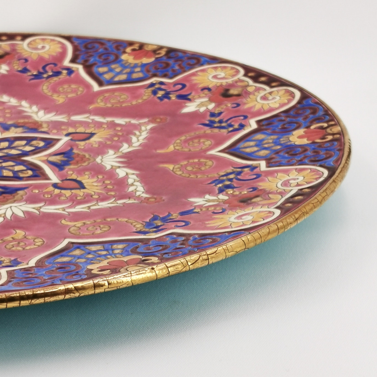 Important plat en émaux de Longwy , modèle Vendôme de Maurice-Paul Chevallier-photo-8