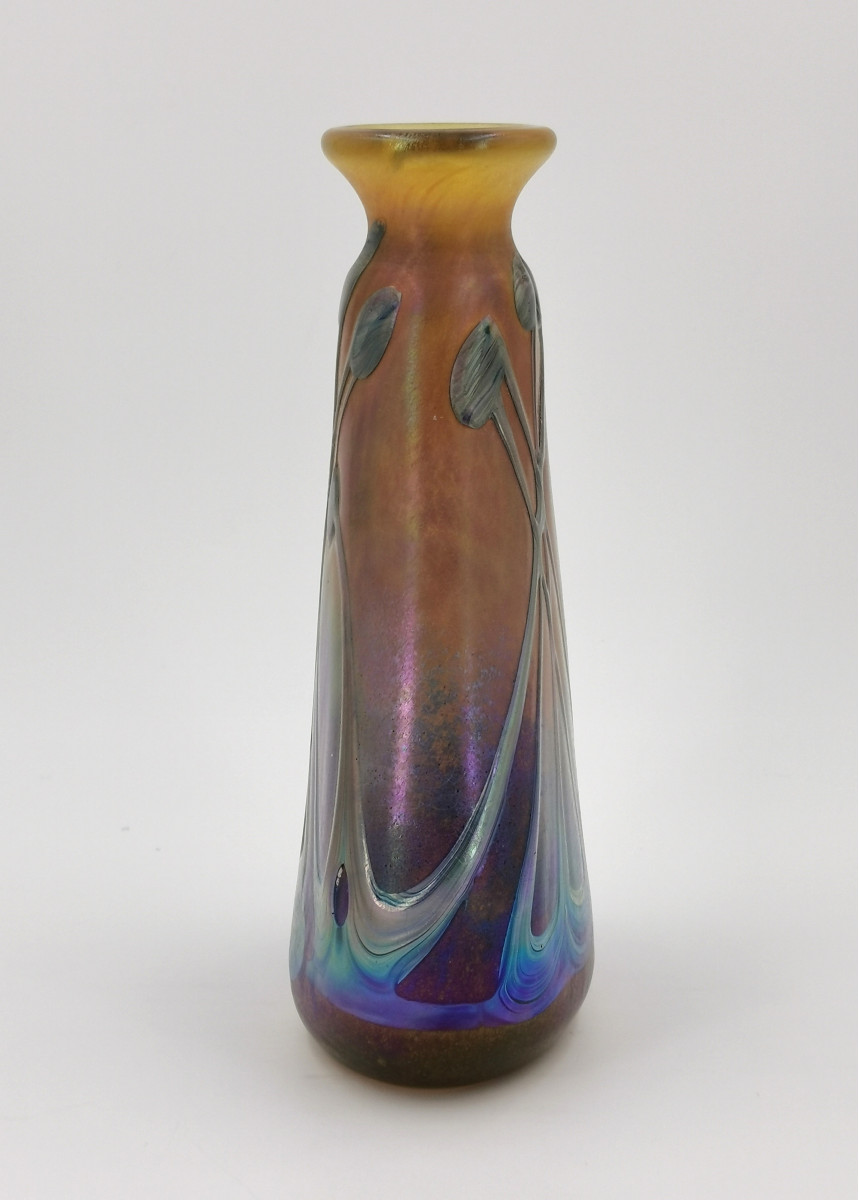 Vase With Metallic Reflections By Michèle Luzoro, Biot Glassworks-photo-1