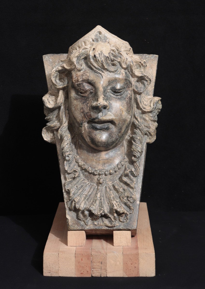 Scultura In Terracotta: "volto Di Fanciulla", '600