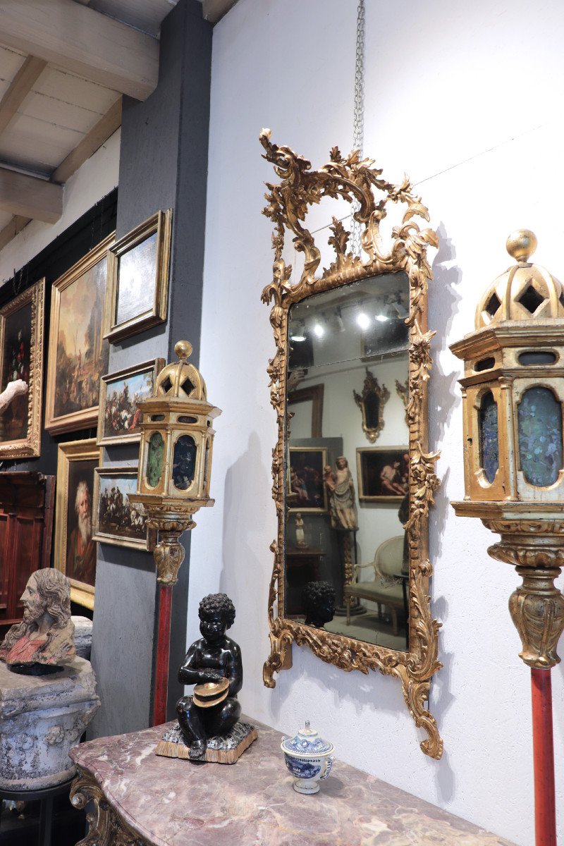 Golden Mirror, Central Italy, 18th Century-photo-2