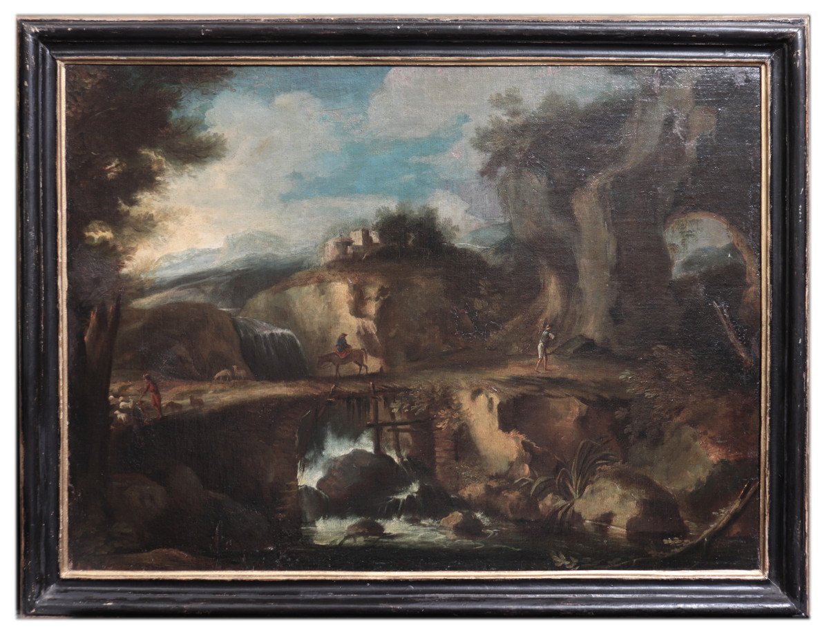 Painting: Landscape, Italy, 17th Century